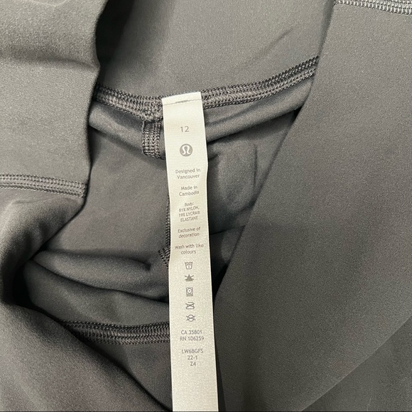 Lululemon Align High Rise Crop 21” size 12 Graphite Grey GGRE - Picture 5 of 10